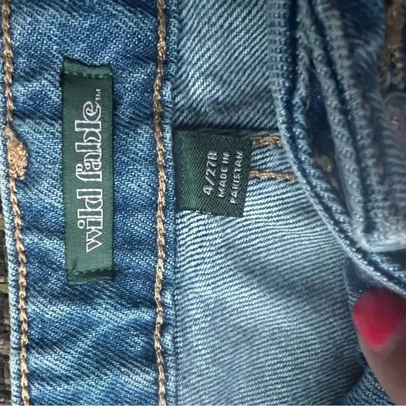 WILD FABLE Denim Highest rise Mom shorts 😃 Happy 😊 Sz 4 - Picture 8 of 8
